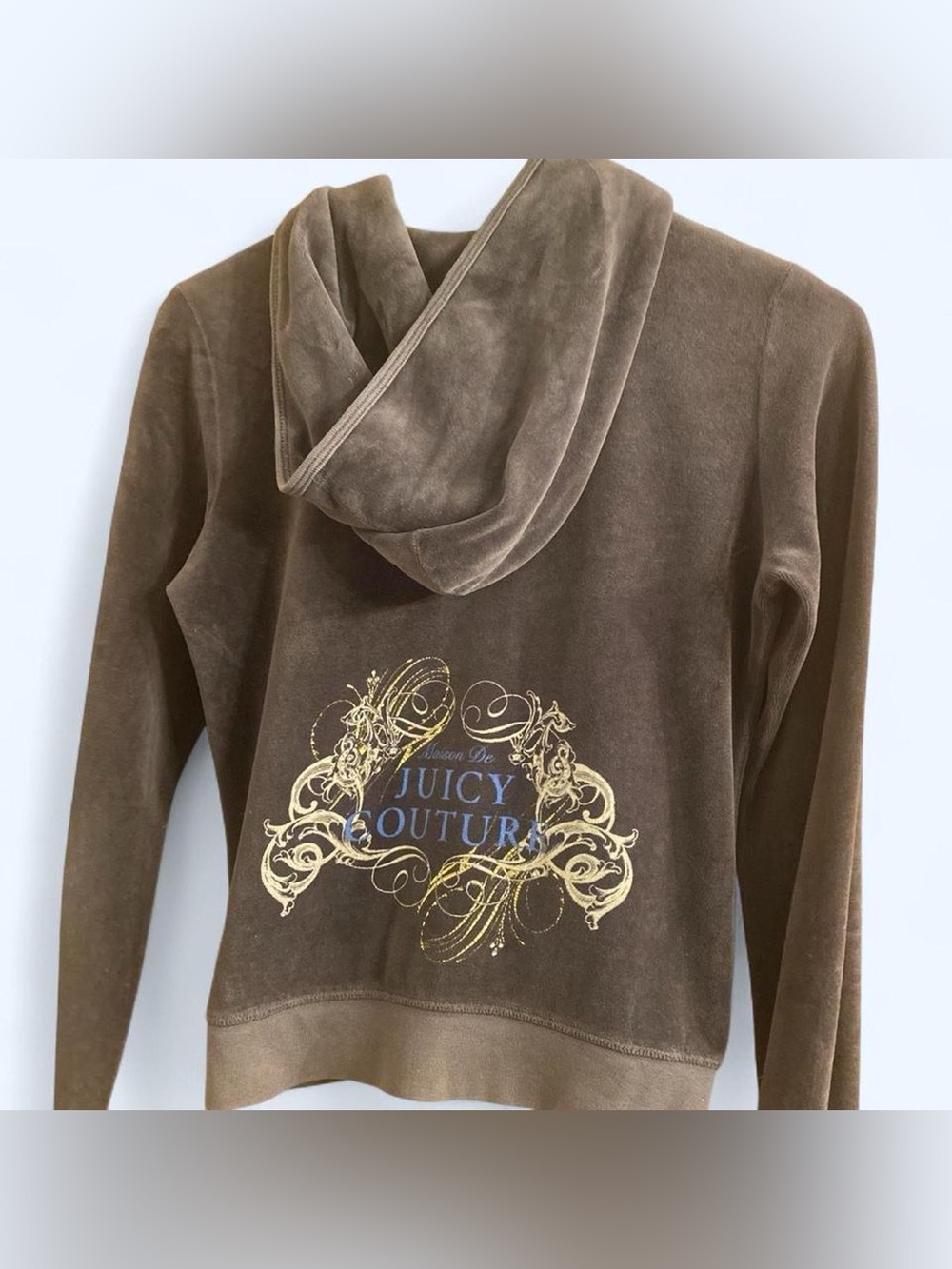 Juicy couture size medium Madison de juicy rhinestone velour zip up hoodie